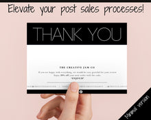Load image into Gallery viewer, Business Thank You For Your Order Insert Card Template. EDITABLE Parcel Insert, Etsy Order | Minimal &amp; Modern
