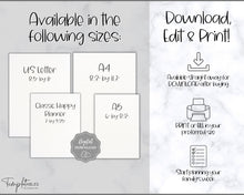 Load image into Gallery viewer, Family Chore Chart Printable | Editable Family Planner Schedule for Kids &amp; Adults | Sky Mono
