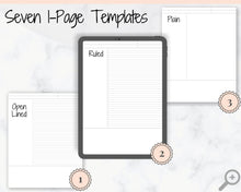 Load image into Gallery viewer, Cornell Notes Method Study &amp; Academic Planner. College Planner Template Printable | Notability | Digital Paper Pack | Productivity Notepad
