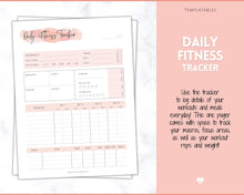 Load image into Gallery viewer, DAILY Fitness Planner, Weight Loss Tracker, Daily Workout Planner Fitness Journal, Wellness, Fitness Tracker, Health Goal, Self Care, Habit | Pink
