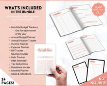 Load image into Gallery viewer, DEBT SNOWBALL TRACKER, Debt Payoff, Debt Tracker Printable, Dave Ramsey, Debt Payments, Finance Planner, Budget Planner, Debt Free Progress | Pink
