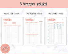 Load image into Gallery viewer, DEBT SNOWBALL TRACKER, Debt Payoff, Debt Tracker Printable, Dave Ramsey, Debt Payments, Finance Planner, Budget Planner, Debt Free Progress | Pink
