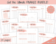 Load image into Gallery viewer, DEBT SNOWBALL TRACKER, Debt Payoff, Debt Tracker Printable, Dave Ramsey, Debt Payments, Finance Planner, Budget Planner, Debt Free Progress | Pink
