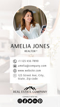 Load image into Gallery viewer, Digital Business Card Template. DIY add logo &amp; photo! Editable Canva Design. Modern, Realtor Marketing, Real Estate, Realty Professional | Pink Style 8
