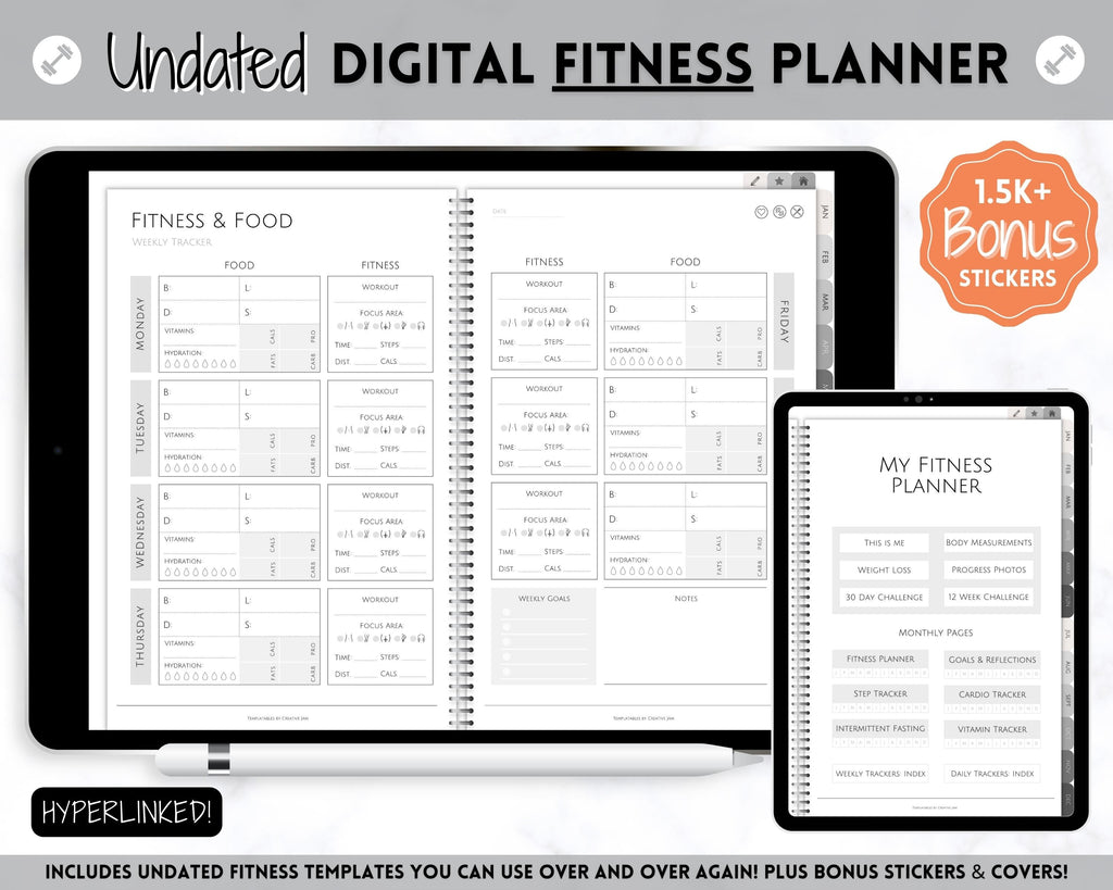Digital Fitness Planner Weight Loss Planner Diet and Exercise Planner -   Norway