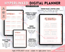 Load image into Gallery viewer, Fitness Planner Ultimate Bundle | Weight Loss, Workout, Fitness, Wellnes &amp; Health, Meal Planner, Self Care, Habit Tracker | Pink Watercolor
