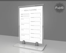Load image into Gallery viewer, EDITABLE Cleaning Planner, FLYLADY Daily Routine, Cleaning Checklist, Cleaning Schedule, Weekly House Chore, Control Journal, Fly Lady Zones | Portrait &amp; Landscape - Mono
