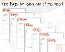 Load image into Gallery viewer, EDITABLE DAILY PLANNER | To Do List | Printable Productivity Day Planner for Work | Work Day Diary Insert | Template | Pdf, Excel | Organize
