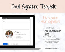 Load image into Gallery viewer, Email Signature Template with logo &amp; photo! Editable Canva Signature Design. Minimalist, Realtor Marketing, Real Estate, Professional, Gmail | Style 4
