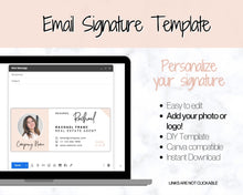 Load image into Gallery viewer, Email Signature Template with logo &amp; photo! Editable Canva Signature Design. Minimalist, Realtor Marketing, Real Estate, Professional, Gmail | Style 7
