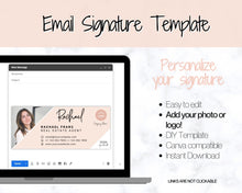 Load image into Gallery viewer, Email Signature Template with logo &amp; photo! Editable Canva Signature Design. Minimalist, Realtor Marketing, Real Estate, Professional, Gmail | Style 8
