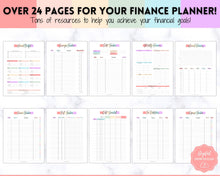 Load image into Gallery viewer, Finance Planner BUNDLE! Budget Planner Templates, Financial Savings Tracker Printable Binder, Monthly Debt, Bill, Spending, Expenses Tracker | Pastel Rainbow
