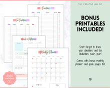 Load image into Gallery viewer, Finance Planner BUNDLE! Budget Planner Templates, Financial Savings Tracker Printable Binder, Monthly Debt, Bill, Spending, Expenses Tracker | Pastel Rainbow
