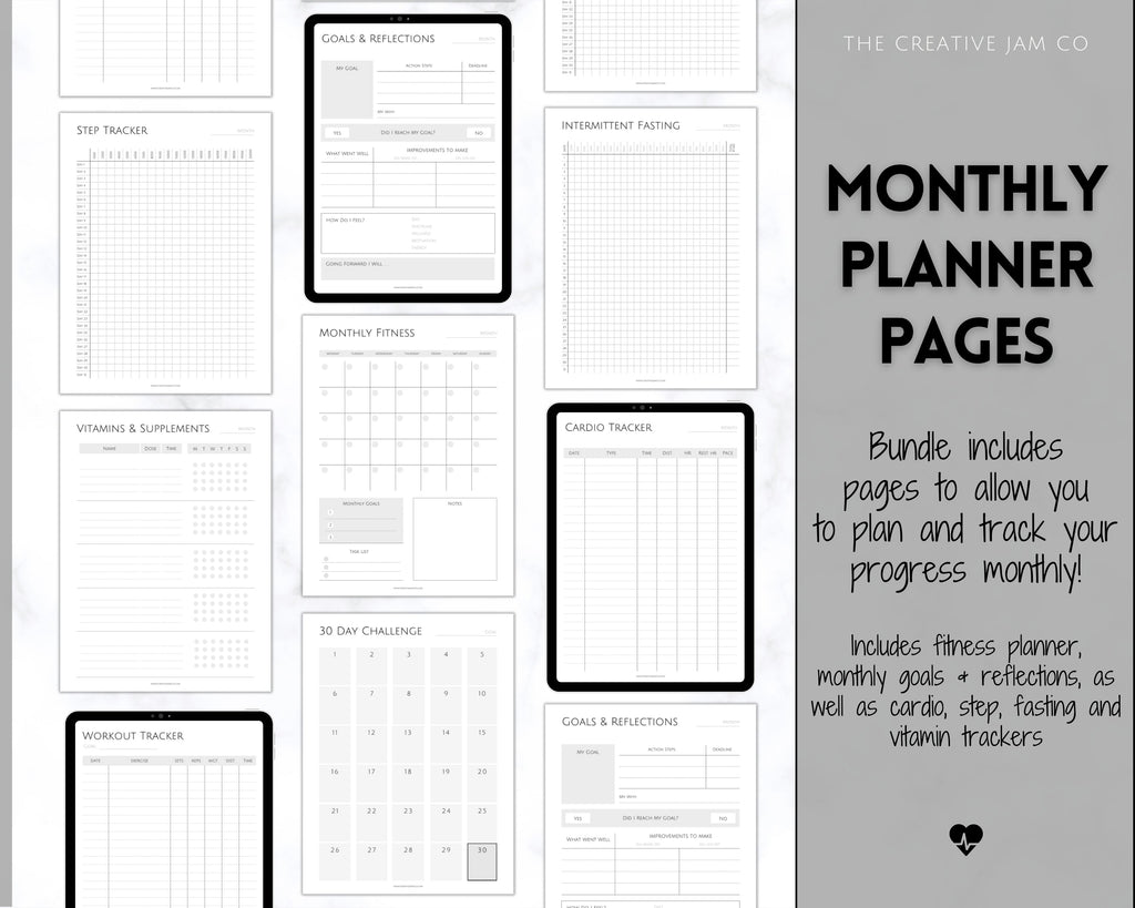 Free Fitness Journal Printable {Food & Workout Tracker} - Bite your Cravings