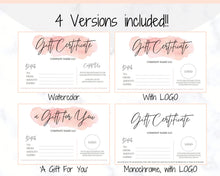 Load image into Gallery viewer, Gift Voucher, Gift Certificate Template. Editable Gift Card template, DIY Shop Voucher Template. DIY Coupons Last minute Gift. Google Slides | Style 2
