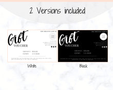 Load image into Gallery viewer, Gift Voucher, Gift Certificate Template. Editable Gift Card template, DIY Shop Voucher Template. DIY Coupons for last minute gift. Editable | Style 14
