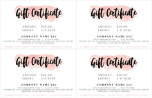 Load image into Gallery viewer, Gift Voucher, Gift Certificate Template. Editable Gift Card template, DIY Shop Voucher Template. DIY Coupons for last minute gift. Editable | Style 15
