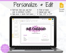 Load image into Gallery viewer, Gift Voucher, Gift Certificate Template. Editable Gift Card template, DIY Shop Voucher Template. DIY Coupons for last minute gift. Editable | Style 5
