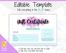 Load image into Gallery viewer, Gift Voucher, Gift Certificate Template. Editable Gift Card template, DIY Shop Voucher Template. DIY Coupons for last minute gift. Editable | Style 5
