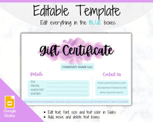 Load image into Gallery viewer, Gift Voucher, Gift Certificate Template. Editable Gift Card template, DIY Shop Voucher Template. DIY Coupons for last minute gift. Editable | Style 5
