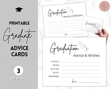 Load image into Gallery viewer, Graduation Advice &amp; Wishes Card, PRINTABLE Words of Wisdom, Advice Poster Template, Graduate Party, College, High School Grad, Class of 2022
