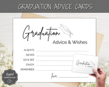 Load image into Gallery viewer, Graduation Advice &amp; Wishes Card, PRINTABLE Words of Wisdom, Advice Poster Template, Graduate Party, College, High School Grad, Class of 2022
