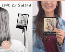 Load image into Gallery viewer, Graduation Announcement Card Template, Senior &amp; High School Grad Announcement, Class of 2021 Invitation, Yearbook, Photo Card Tribute, Canva | Style 6
