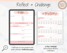 Load image into Gallery viewer, HABIT TRACKER Printable with Mood Tracker for Gratitude Journal. Initiative tracker with goal planner. Monthly habit tracker. Productivity.
