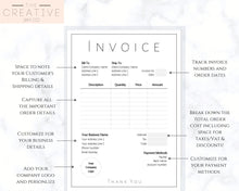 Load image into Gallery viewer, INVOICE TEMPLATE Order Form, EDITABLE Custom Receipt Template, Printable Customer Sales Order Invoice, Minimal Receipt Invoice Business form | Style 17
