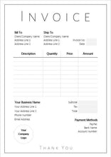 Load image into Gallery viewer, INVOICE TEMPLATE Order Form, EDITABLE Custom Receipt Template, Printable Customer Sales Order Invoice, Minimal Receipt Invoice Business form | Style 17
