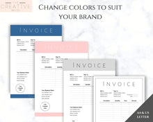 Load image into Gallery viewer, INVOICE TEMPLATE Order Form, EDITABLE Custom Receipt Template, Printable Customer Sales Order Invoice, Minimal Receipt Invoice Business form | Style 17
