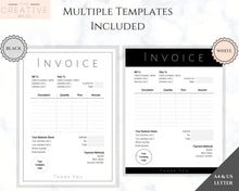 Load image into Gallery viewer, INVOICE TEMPLATE Order Form, EDITABLE Custom Receipt Template, Printable Customer Sales Order Invoice, Minimal Receipt Invoice Business form | Style 17
