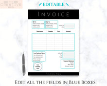 Load image into Gallery viewer, INVOICE TEMPLATE Order Form, EDITABLE Custom Receipt Template, Printable Customer Sales Order Invoice, Minimal Receipt Invoice Business form | Style 18
