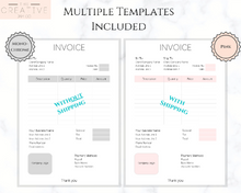 Load image into Gallery viewer, INVOICE TEMPLATE Order Form, EDITABLE Custom Receipt Template, Printable Customer Sales Order Invoice, Receipt Invoice Business form planner | Style 12
