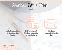 Load image into Gallery viewer, INVOICE TEMPLATE Order Form, EDITABLE Custom Receipt Template, Printable Customer Sales Order Invoice, Receipt Invoice Business form planner | Style 6
