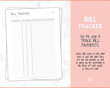 Load image into Gallery viewer, Income and Expenses Tracker BUNDLE with Savings &amp; Bill Tracker, Budget Planner Printable Templates, Bills, Spending, Personal Finance Planner Binder
