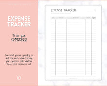 Load image into Gallery viewer, Income and Expenses Tracker BUNDLE with Savings &amp; Bill Tracker, Budget Planner Printable Templates, Bills, Spending, Personal Finance Planner Binder
