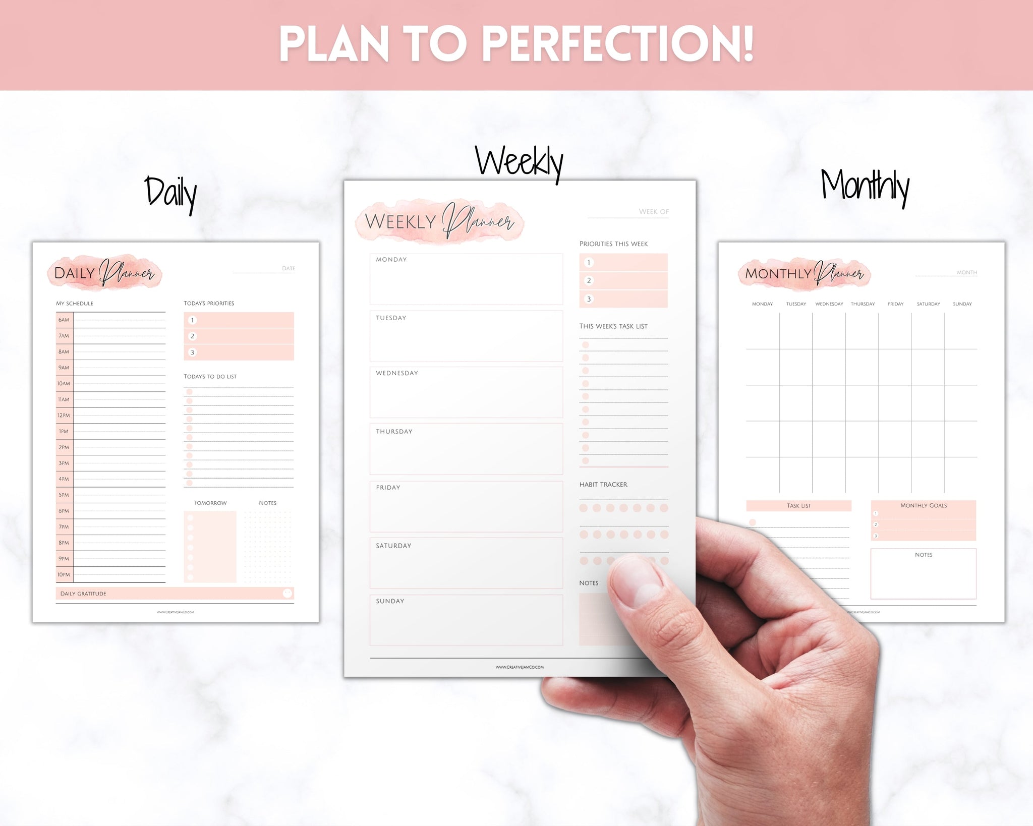 Planner Lover Bundle: Printable Planner Inserts and Planner