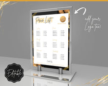 Load image into Gallery viewer, PRICE LIST Template Editable! Price Sheet, Pricing Guide, Hair Salon, Hairdresser, Photography, Beauty, Menu, Make up, Tags, Tumbler, Canva | Style 13
