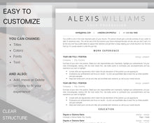 Load image into Gallery viewer, Professional Resume Template Word. CV Template Professional, CV Design, Executive Resume Template, Clean Curriculum Vitae, Minimalist, Free | Style 19
