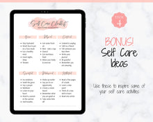 Load image into Gallery viewer, Self Care Checklist, Self-Care Planner, Selfcare Journal Tracker, Wellness Planner Printable, Daily Wellbeing, Mindfulness Mental Health Kit | Watercolor
