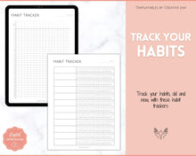 Load image into Gallery viewer, Self Care Journal &amp; Wellness Planner BUNDLE! Printable Selfcare Tracker, Checklist, Health Planner, Wellbeing, Mindfulness, Worksheet Kit | Mono
