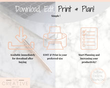 Load image into Gallery viewer, To do List EDITABLE, Productivity Planner Checklist. Printable with Goal Planner, Weekly, daily Excel, Daily To Do list Agenda. Student - Purple
