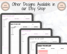 Load image into Gallery viewer, To do List Printable, Hourly Planner Checklist. Undated Weekly + daily planner, Goal Planner, A5 Inserts, Daily To Do list &amp; Agenda, Student - Pink
