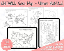 Load image into Gallery viewer, UK Sales Map, Business Postcode Sales Map, Color in Map, Etsy Sales Tracker, Post Code, Printable Sales Map, Coloring Sheet, PNG Procreate
