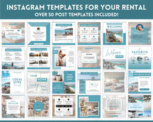 Load image into Gallery viewer, VRBO Template for Instagram! Editable Social Media Posts, Canva, Airbnb, Super host signs, Signage, Air bnb Vacation Rental, Welcome Book | Lovelo Teal
