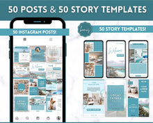 Load image into Gallery viewer, VRBO Template for Instagram! Editable Social Media Posts, Canva, Airbnb, Super host signs, Signage, Air bnb Vacation Rental, Welcome Book | Lovelo Teal
