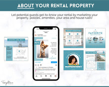 Load image into Gallery viewer, VRBO Template for Instagram! Editable Social Media Posts, Canva, Airbnb, Super host signs, Signage, Air bnb Vacation Rental, Welcome Book | Lovelo Teal
