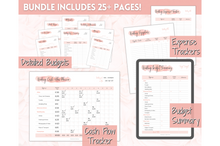 Load image into Gallery viewer, Wedding BUDGET Planner Printable Bundle! Pink Wedding Planner Book, Wedding Checklist Tracker, Bridal Binder Kit, Budget Sheet, Timeline | PINK
