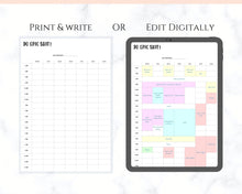 Load image into Gallery viewer, Weekly Hourly Planner Undated &#39;Do Epic Shit&#39; Printable. Editable To Do list Notebook, Weekly Kit, Productivity Planner Pad, A5 Inserts - Style 5
